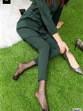 SIW Siwen media 062 small fragrant wind dark green pure cotton temperament small foot pants two - Zhen zhen(33)